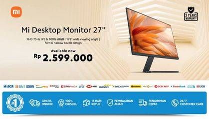 Promo Harga XIAOMI Mi Desktop Monitor 27  - Blibli