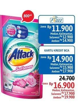 Promo Harga ATTACK Detergent Liquid 800 ml - Alfamidi