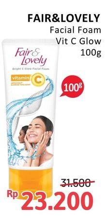 Promo Harga GLOW & LOVELY (FAIR & LOVELY) Facial Foam Bright C Glow Vitamin C 100 gr - Alfamidi