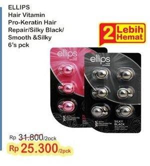 Promo Harga Ellips Hair Vitamin Pro Keratin Complex Hair Repair, Pro Keratin Complex Silky Black, Pro Keratin Complex Smooth Silky 6 pcs - Indomaret