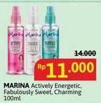 Promo Harga Marina Body Mist Cologne Active Energic, Fabulousl Sweet, Playfully Charming 100 ml - Alfamidi
