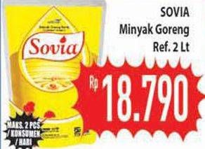 Promo Harga SOVIA Minyak Goreng 2 ltr - Hypermart