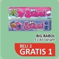 Promo Harga BIG BABOL Candy Gum All Variants per 5 pcs 20 gr - Alfamidi