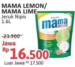 Promo Harga Mama Lemon Cairan Pencuci Piring Jeruk Nipis 1600 ml - Alfamidi