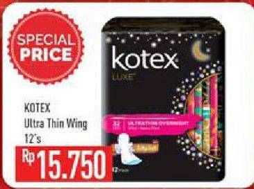 Promo Harga Kotex Ultrathin Wing 12 pcs - Hypermart