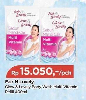 Promo Harga Glow & Lovely (fair & Lovely) Body Wash Multivitamin 400 ml - TIP TOP