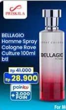 Promo Harga Bellagio Spray Cologne (Body Mist) Rave Culture 100 ml - Indomaret