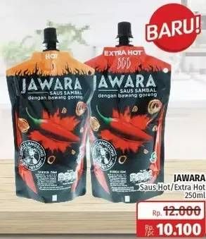 Promo Harga JAWARA Sambal Hot, Extra Hot 250 ml - Lotte Grosir