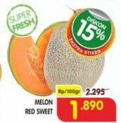 Promo Harga Melon Red Sweet per 100 gr - Superindo