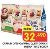Promo Harga CAPTAIN OATS Oatmeal Quick Cook, Instant 800 gr - Superindo