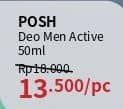 Promo Harga Posh Deo Roll On Men Active Pro, Men Active Cool, Men Active Sport 50 ml - Guardian