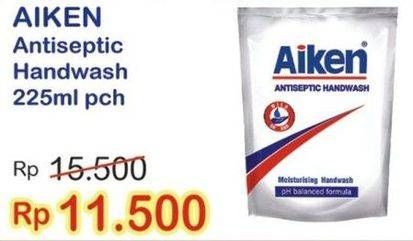 Promo Harga AIKEN Anti Bacterial Liquid Hand Soap 225 ml - Indomaret