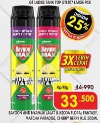 Promo Harga Baygon Max Obat Nyamuk Aerosol  Floral Fantasy, Matcha Paradise, Cherry Berry 500 ml - Superindo