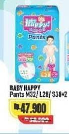 Promo Harga Baby Happy Body Fit Pants M32, L28, S38+2 28 pcs - Alfamart