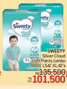 Promo Harga Sweety Silver Pants M60, XL42, L54 42 pcs - Lotte Grosir