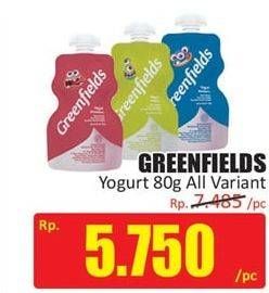 Promo Harga GREENFIELDS Yogurt Squeeze All Variants 80 gr - Hari Hari