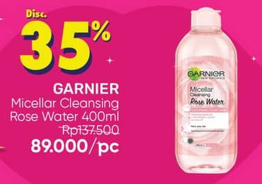 Promo Harga Garnier Micellar Water Rose 400 ml - Guardian