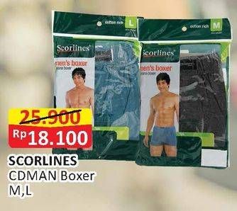 Promo Harga SCORLINES Men's Underwear Boxer  - Alfamart