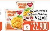 Promo Harga BELFOODS Nugget Chicken Nugget, Chicken Nugget Stick 500 gr - Hypermart