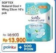 Promo Harga Softex Natural Cool+ Super Slim 23cm 16 pcs - Indomaret