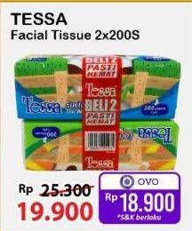 Promo Harga Tessa Facial Tissue per 2 pouch 200 pcs - Alfamart