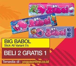 Promo Harga BIG BABOL Candy Gum All Variants 5 pcs - Yogya