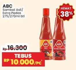 Promo Harga ABC Sambal Asli, Extra Pedas 275 ml - Indomaret