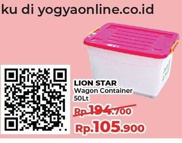 Promo Harga Lion Star Wagon Container 50lt  - Yogya
