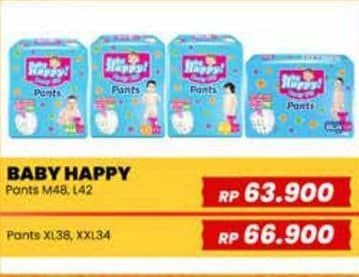 Promo Harga Baby Happy Body Fit Pants XL38, XXL24 24 pcs - Yogya