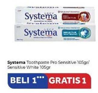 Promo Harga SYSTEMA Toothpaste Pro Sensitive, Sensitive White 105 gr - Carrefour