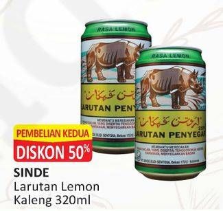 Promo Harga SINDE Minuman Penyegar Lemon 320 ml - Alfamart