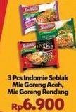 3 pcs INDOMIE Seblak, Mie Goreng Aceh, Mie Goreng Rendang