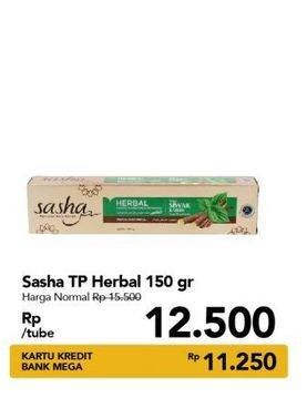 Promo Harga SASHA Toothpaste 150 gr - Carrefour