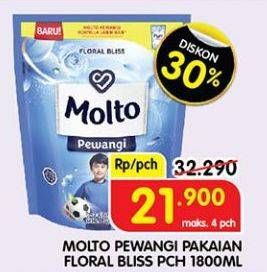 Promo Harga MOLTO Pewangi Floral Bliss 1800 ml - Superindo