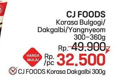 Promo Harga Korasa Chicken Bulgogi, Dakgalbi, Yangnyeom 300 gr - LotteMart