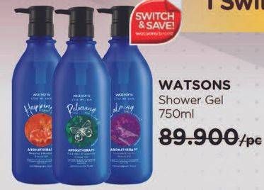 Promo Harga WATSONS Aromatheraphy Shower Gel 750 ml - Watsons