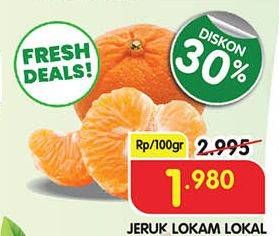 Promo Harga Jeruk Lokam Lokal per 100 gr - Superindo