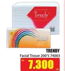 Promo Harga TRENDY Tissue Facial Non Perfume 200 sheet - Hari Hari