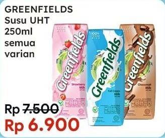 Promo Harga Greenfields UHT All Variants 250 ml - Indomaret