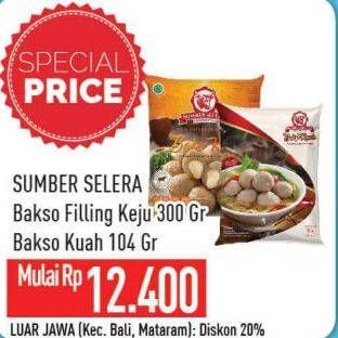 Promo Harga SUMBER SELERA Bakso Sapi Keju, Kuah 104 gr - Hypermart