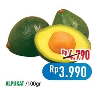 Promo Harga Alpukat per 100 gr - Hypermart