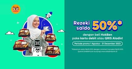 Promo Harga Rezeki saldo 50%  - HokBen