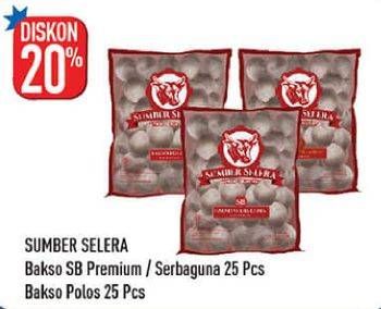 Promo Harga SUMBER SELERA Bakso Sapi Polos, SB Serba Guna, SB Premium 25 pcs - Hypermart