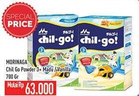 Promo Harga MORINAGA Chil Go Bubuk 3+ Vanilla, Madu 700 gr - Hypermart