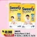 Promo Harga Sweety Bronze Pants Dry X-Pert S36+2, M32, M34, L28, L30, XL24, XL26 24 pcs - Alfamart
