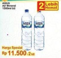 Promo Harga AQUA Air Mineral 1500 ml - Indomaret