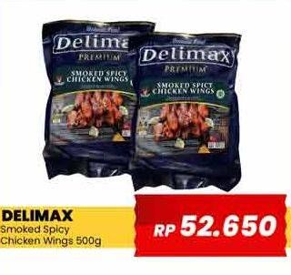 Promo Harga Delimax Smoked Spicy Chicken Wings 500 gr - Yogya