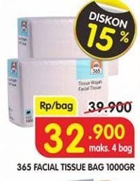 Promo Harga 365 Facial Tissue 1000 gr - Superindo