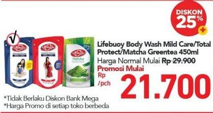 Promo Harga LIFEBUOY Body Wash Mild Care, Total 10, Matcha 450 ml - Carrefour