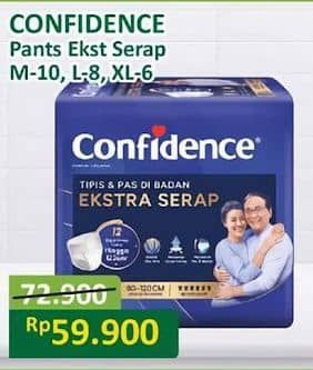 Promo Harga Confidence Adult Pants Slim & Fit Extra Absorb M10, L8, XL6 6 pcs - Alfamart